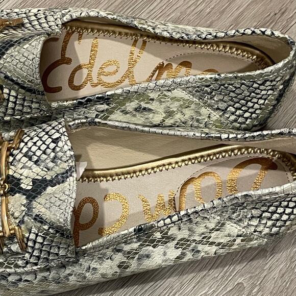 Sam Edelman Womens Snake Print Loafers 8.5M Comfort Shoes Luxury Designer - Picture 6 of 8